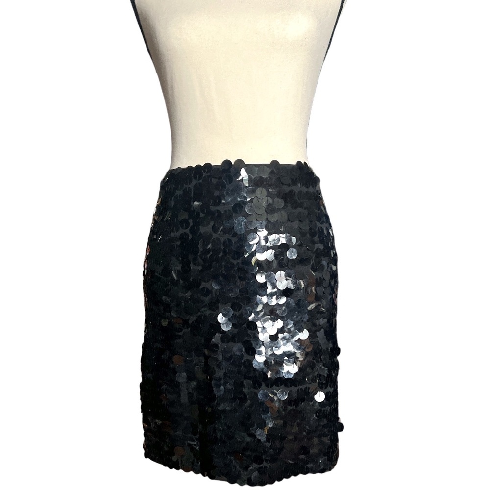 EXPRESS BLACK MINI SEQUIN SKIRT